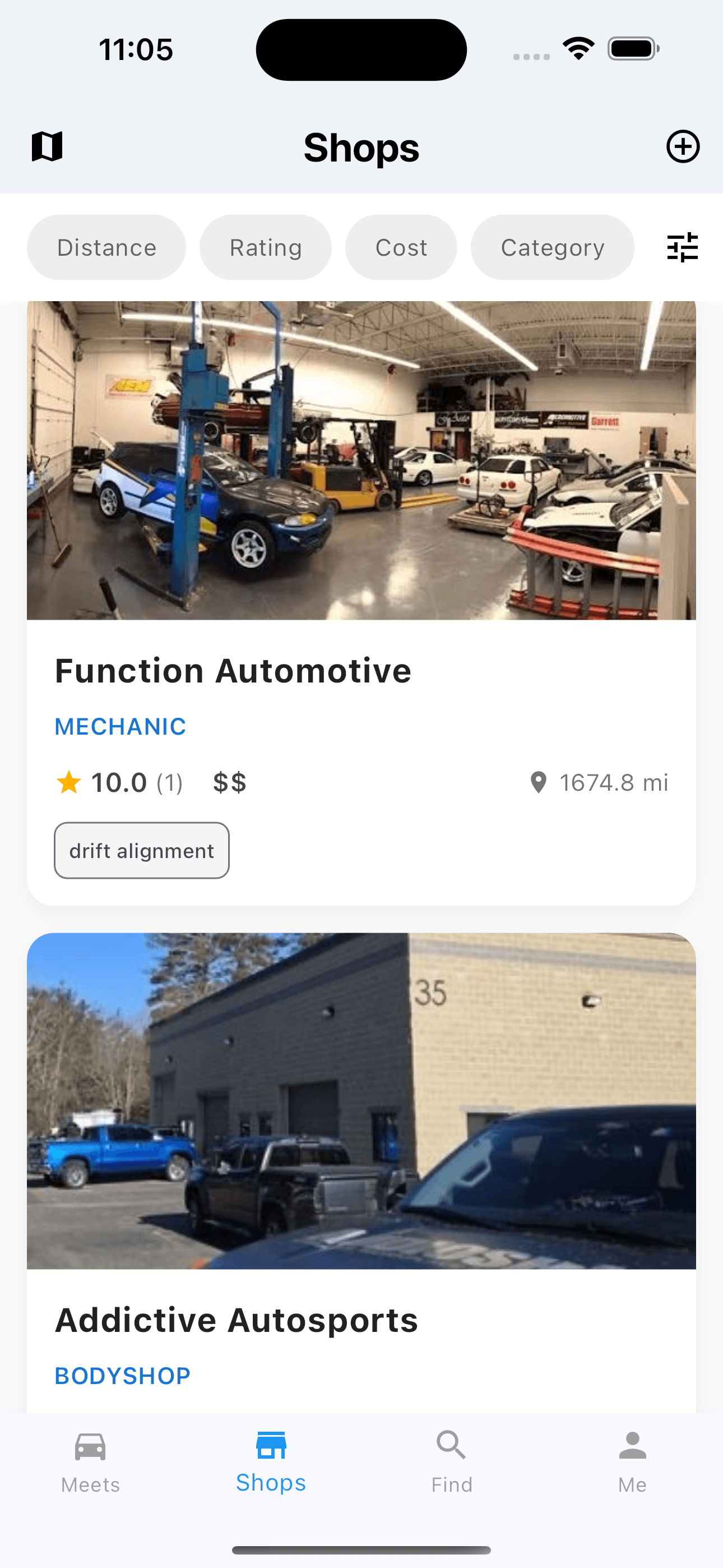 Shop Recommendations in Revhaus app